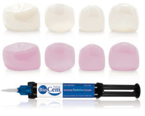 NuSmile ZR zirconia system and BioCem Universal BioActive Cement