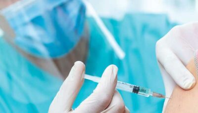 Doctor giving an injection