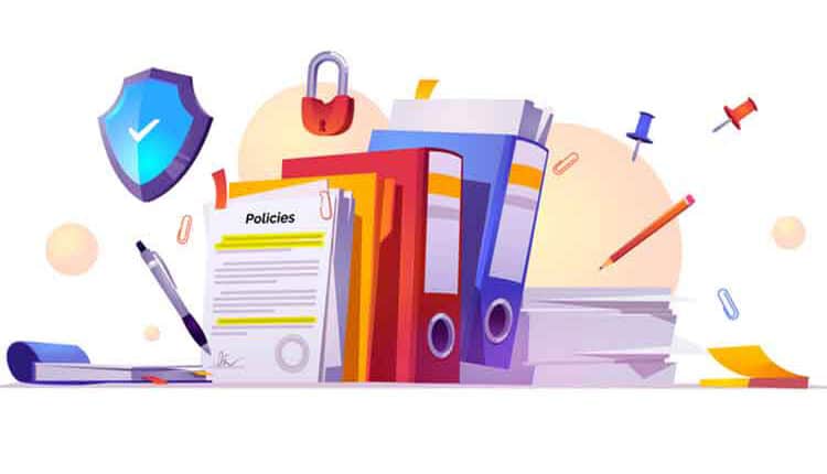 Banner of policies, rules and agreement -