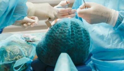 person in surgery