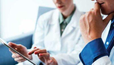 doctors using tablet
