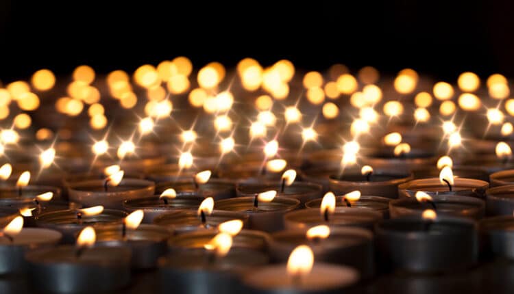 lit candles
