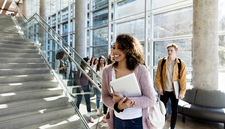 female student at school